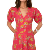 Sonmer - V-neck Poppy Dress