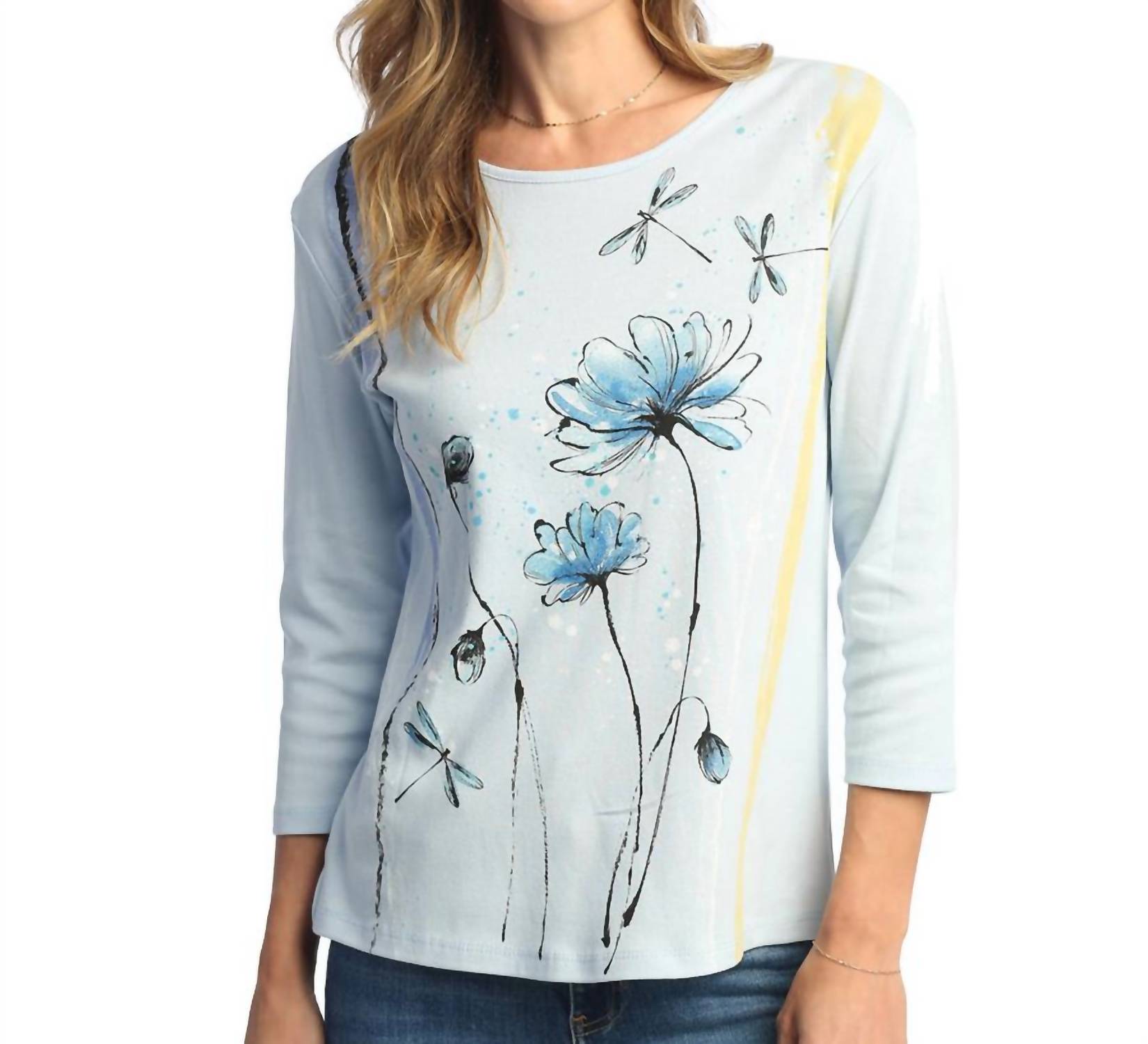Jess & Jane - Cherish Floral Cotton Top - Plus