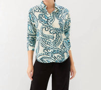 Karen Kane - Ruched Sleeve Button-up Shirt