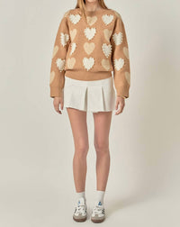 English Factory - Dolly Heart And Pearl Sweater