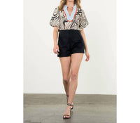 Thml - Izzy Puff Sleeve Print Top