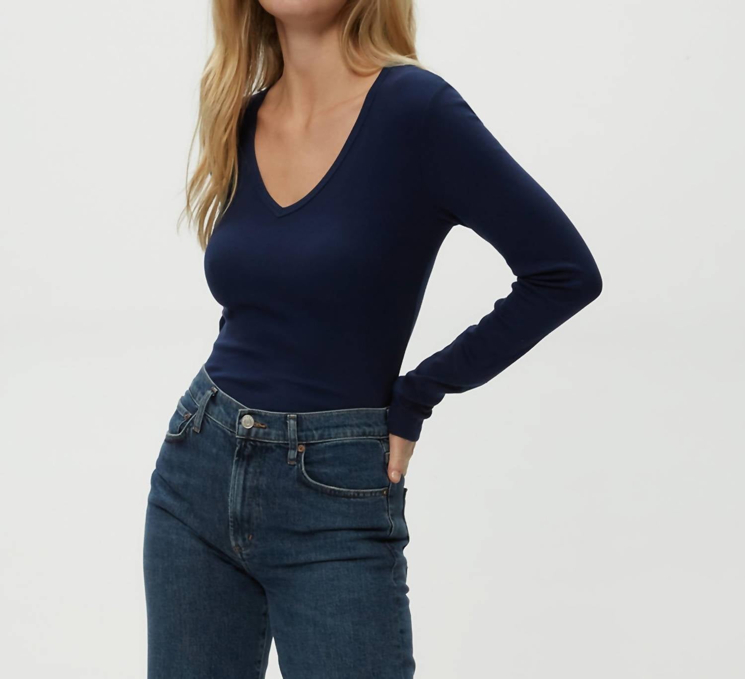 Michael Stars - Remi V-neck Long Sleeve Top