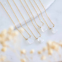 Mesa Blue - Women's Faceted Moonstone Necklace