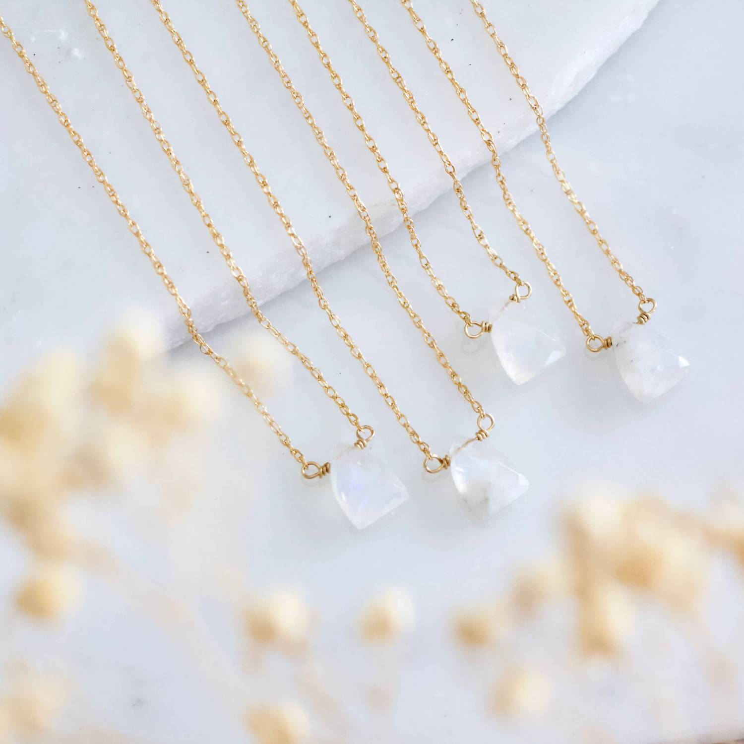 Mesa Blue - Women's Faceted Moonstone Necklace