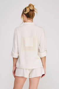 Allie Rose - Button Down Textured Top