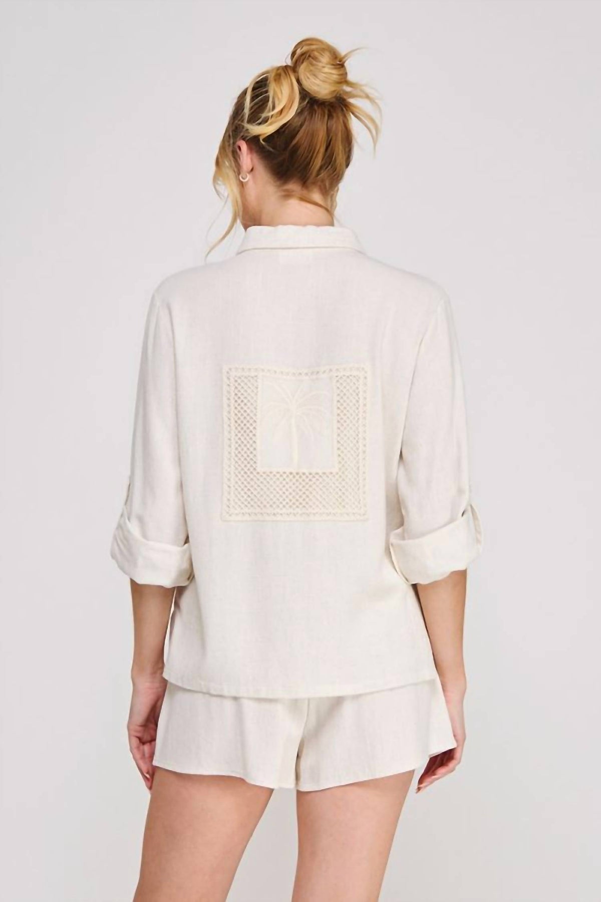 Allie Rose - Button Down Textured Top