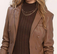 Heartloom - Kamara Faux Leather Blazer