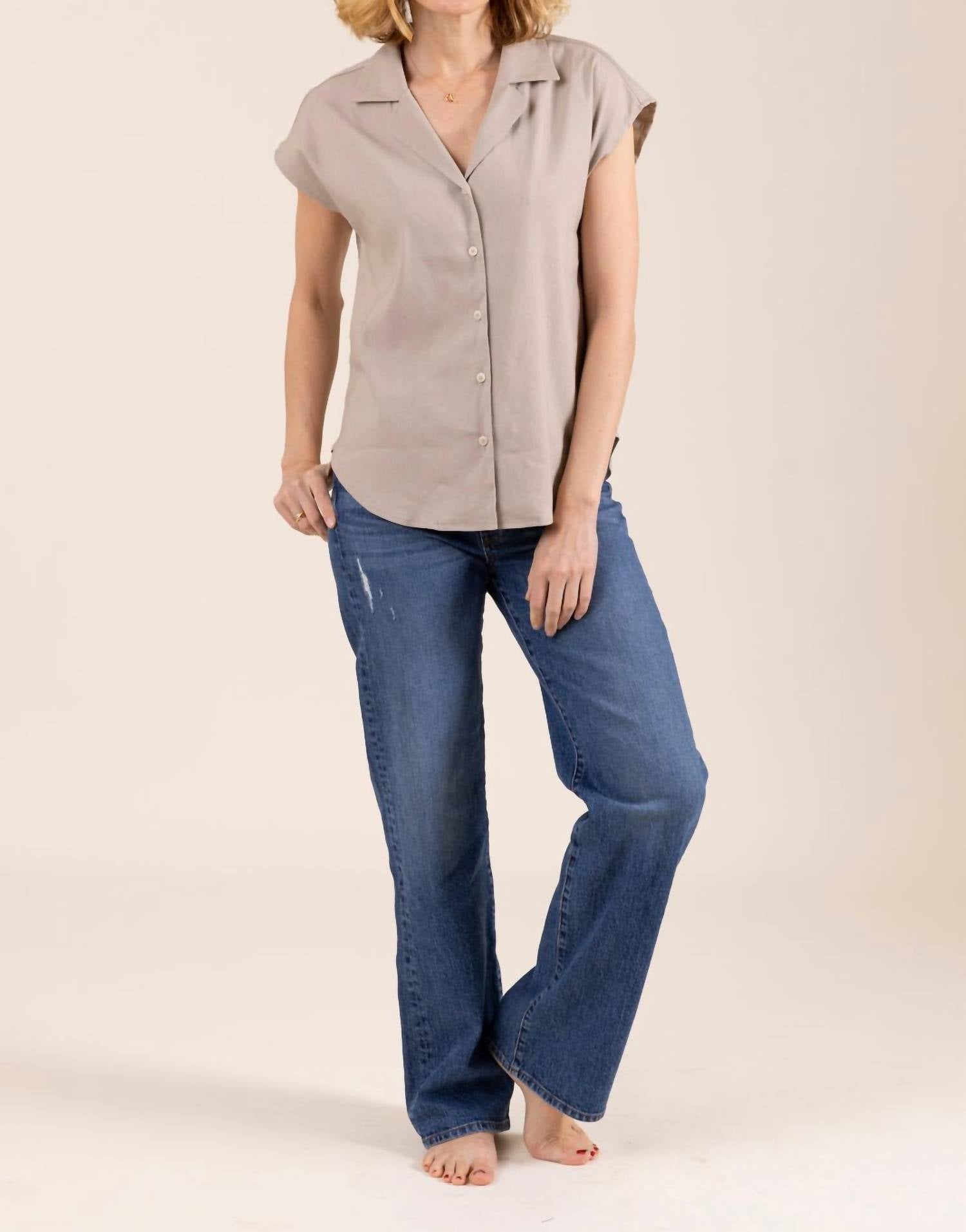 Le Marais - Hampton Button Up Sleeveless Top