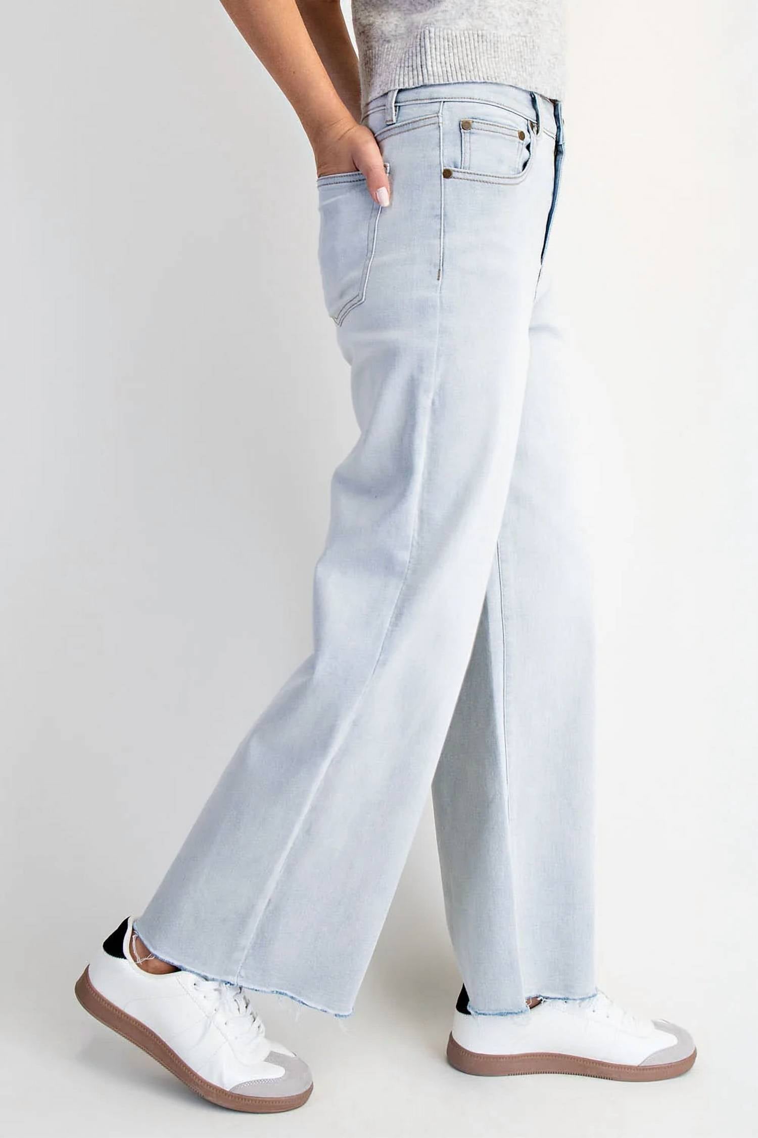 Cotierra - High Rise Wide Leg Denim Jeans