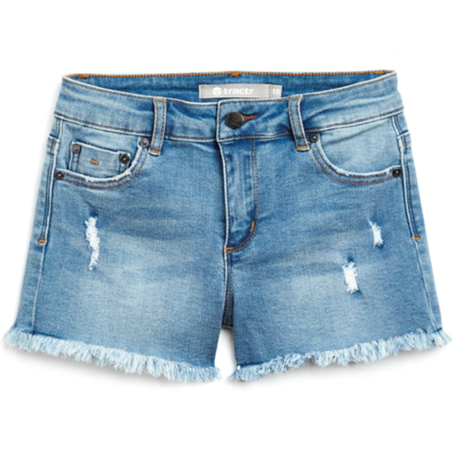 Tractr - Girl's Tween Brittany Distressed Denim Short