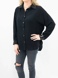 Blue B - Studded Button Down Top