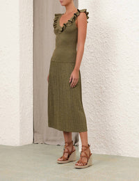 Zimmermann - Wylie Frill V-neck Top