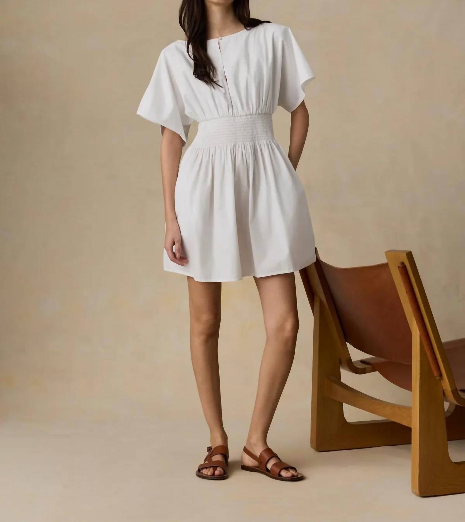 Faherty - Coastal Poplin Elia Mini Smock Dress