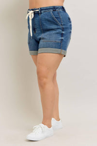 Judy Blue - High Waist Cuff Jogger Short