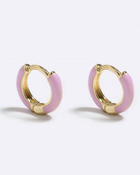 Emma Pills - Women's Mini Enamel Huggies Earrings