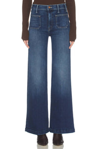 Mother Lil Hustler Roller Patch Skimp Jeans in one last shot - women's jeans