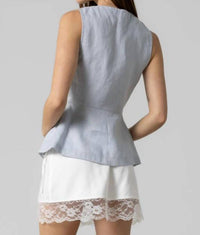 Beige Botany - Botany Button Front Vest