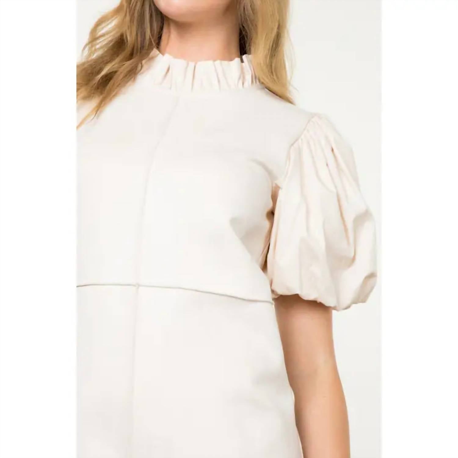 Thml - Puff Sleeve Suede Dress