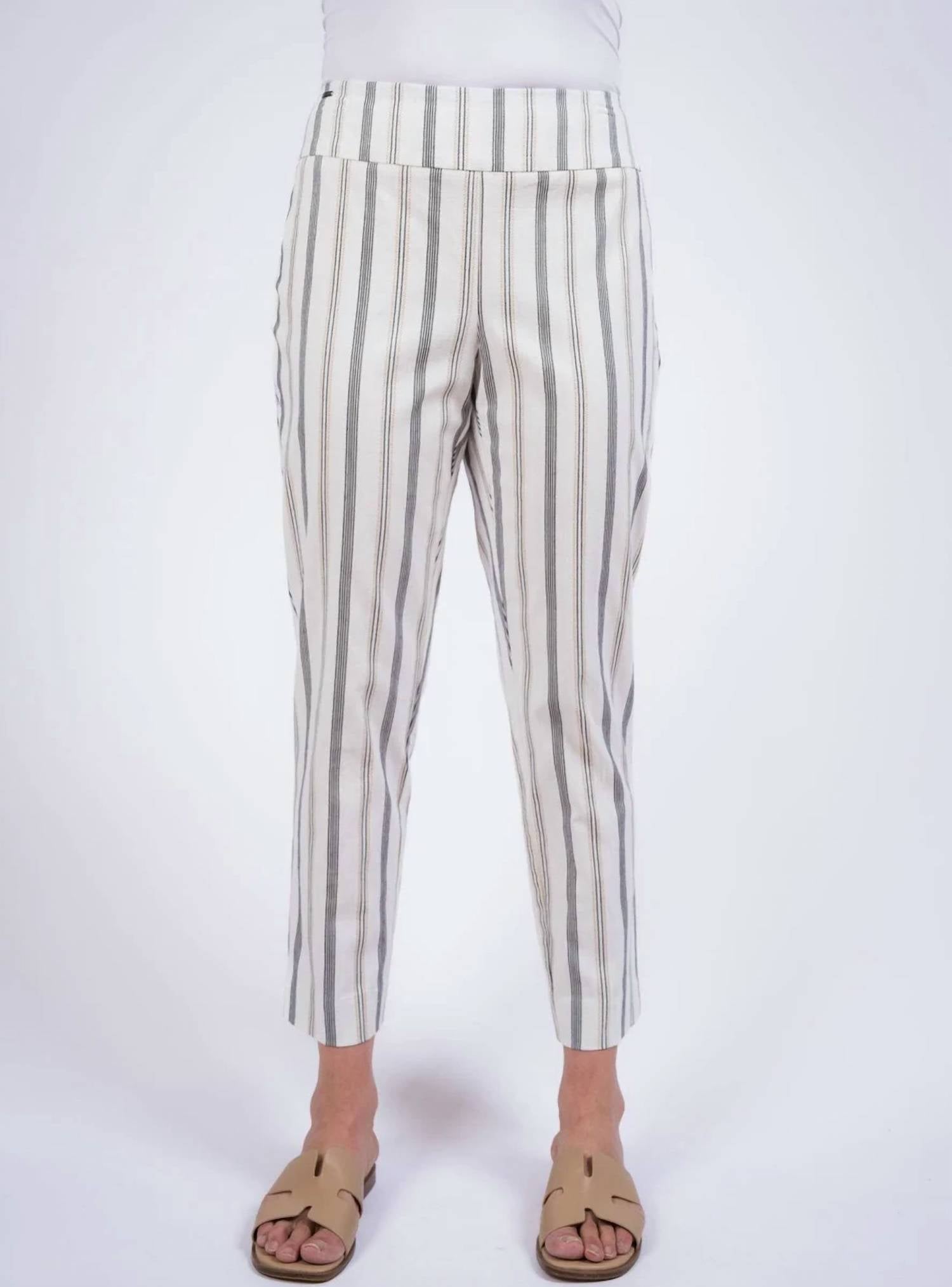 Lisette - Notched Slim Ankle 26" Pants