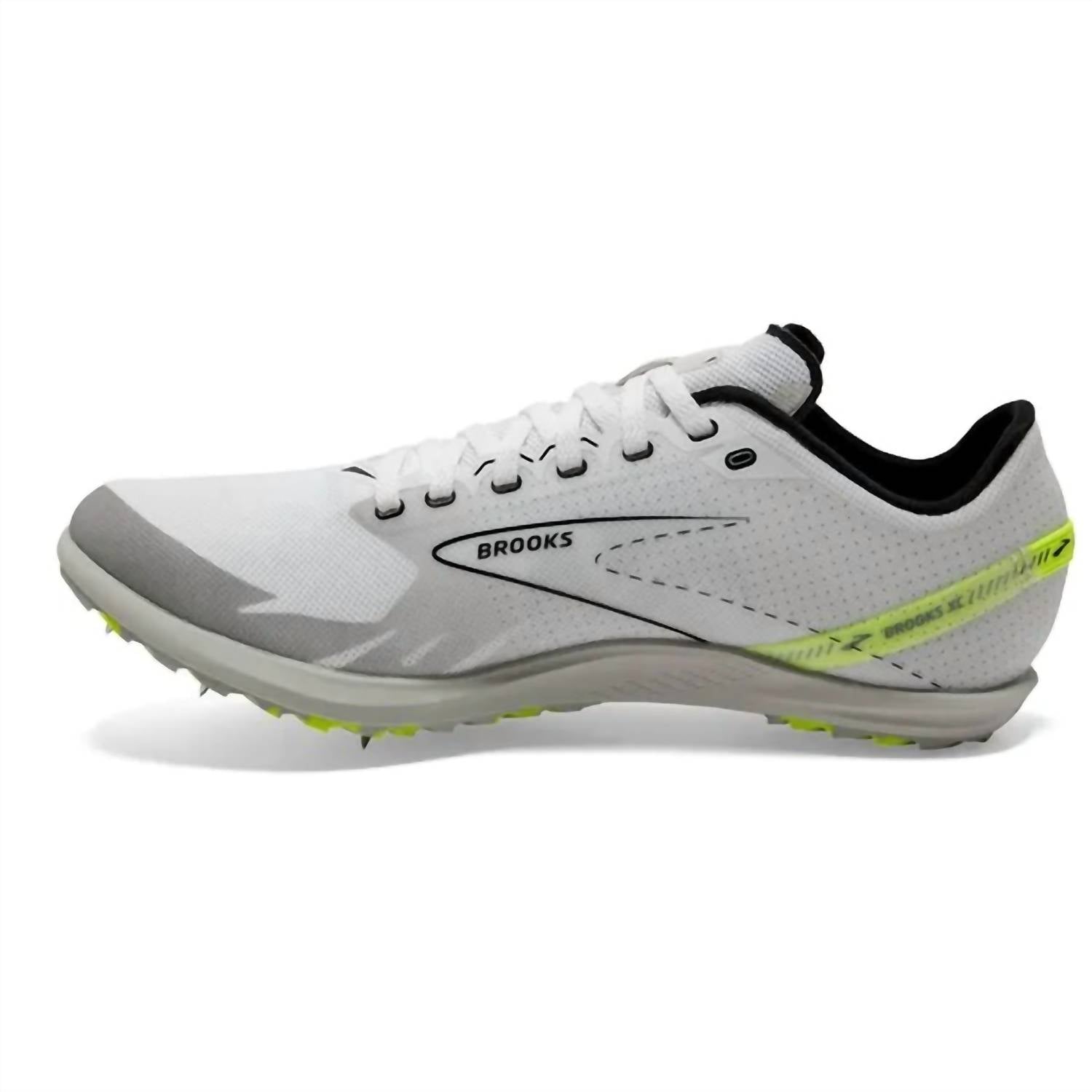 BROOKS Men's Draft Xc Shoes in black green white - men's shoe - detail view