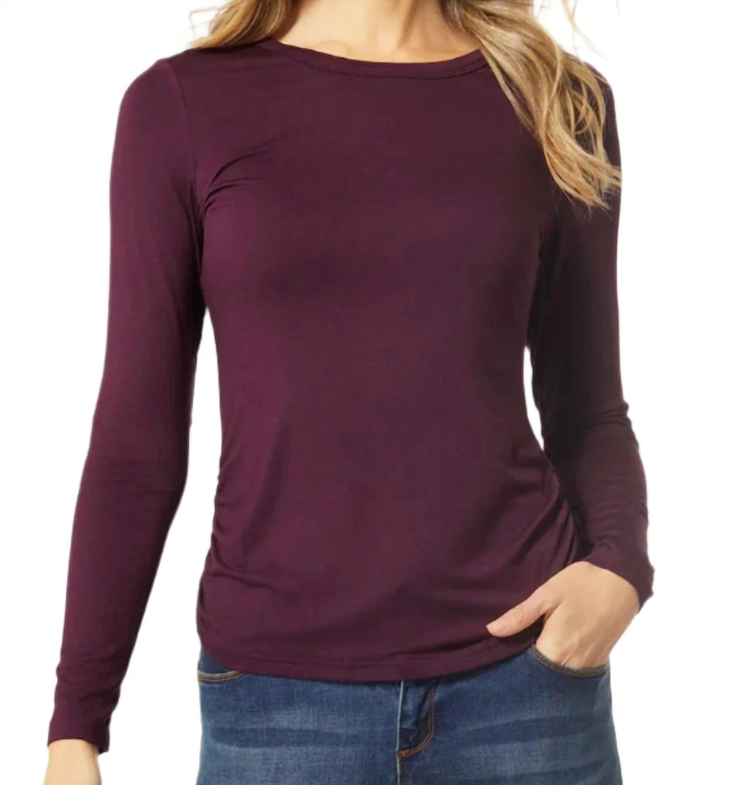 Coco + Carmen - Ashley Side Cinched Crew Neck Top