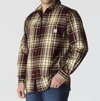 Carhartt - Loose Fit Heavyweight Flannel Long-sleeve Plaid Shirt