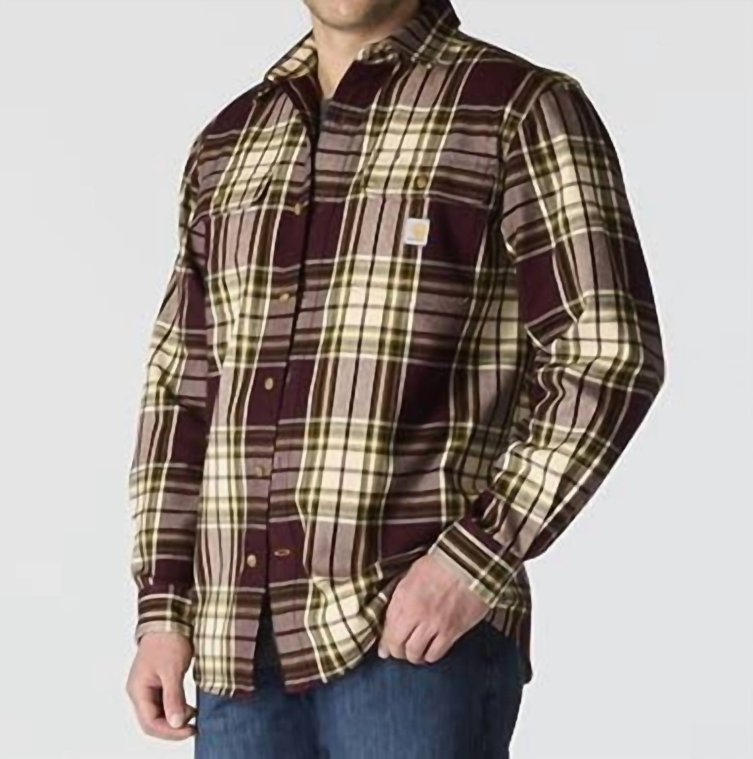 Carhartt - Loose Fit Heavyweight Flannel Long-sleeve Plaid Shirt