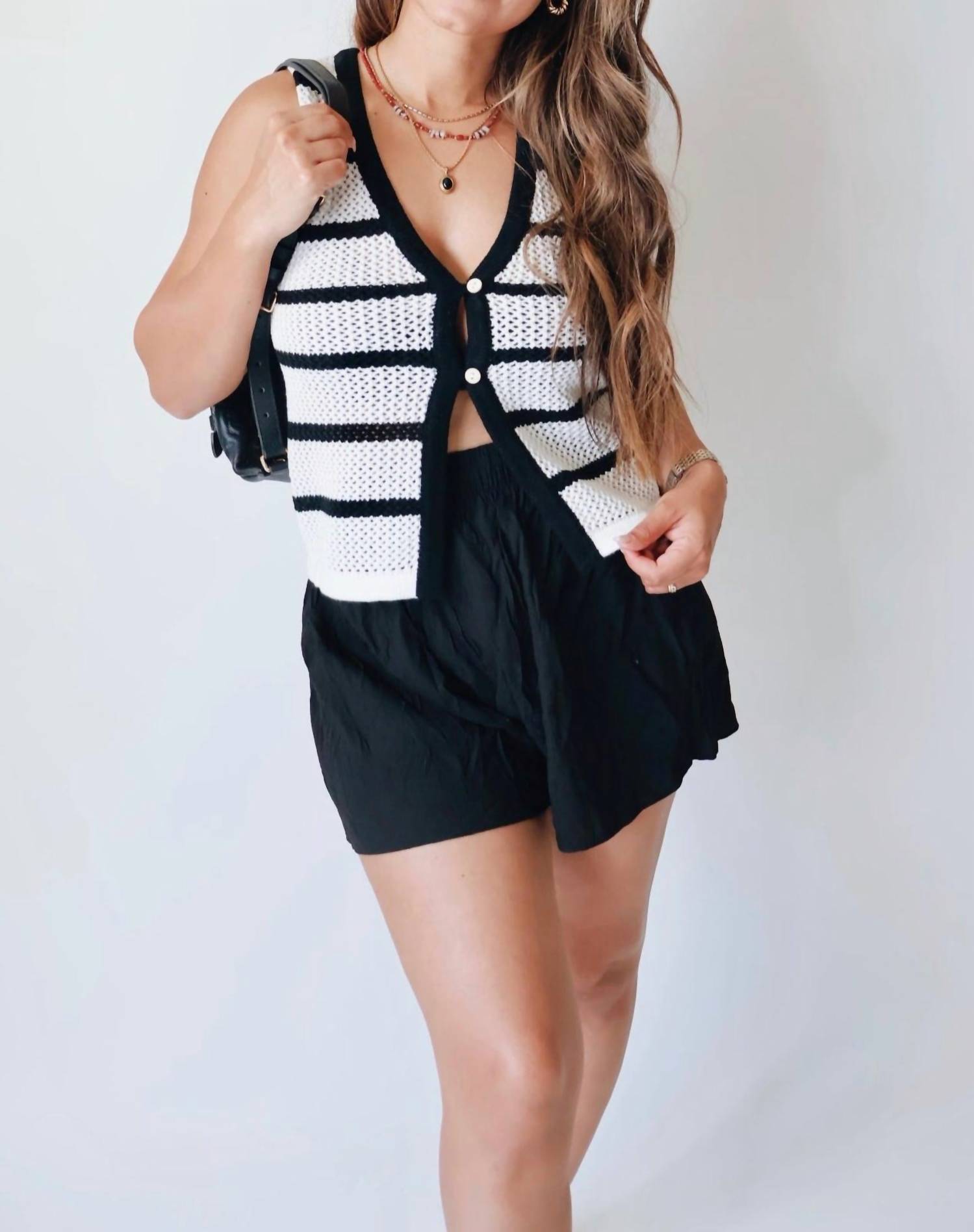 The Workshop Studio - Crochet Striped Vest