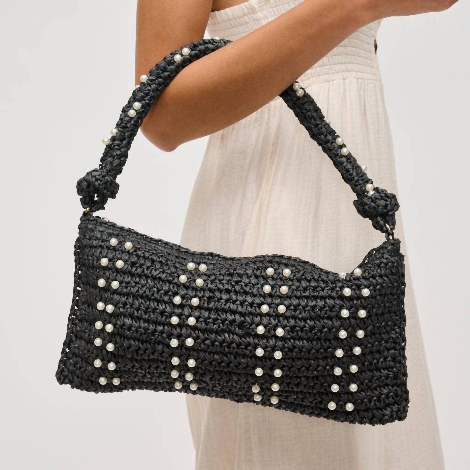Urban Expressions - Women's Clarissa Straw Shoulder Bag