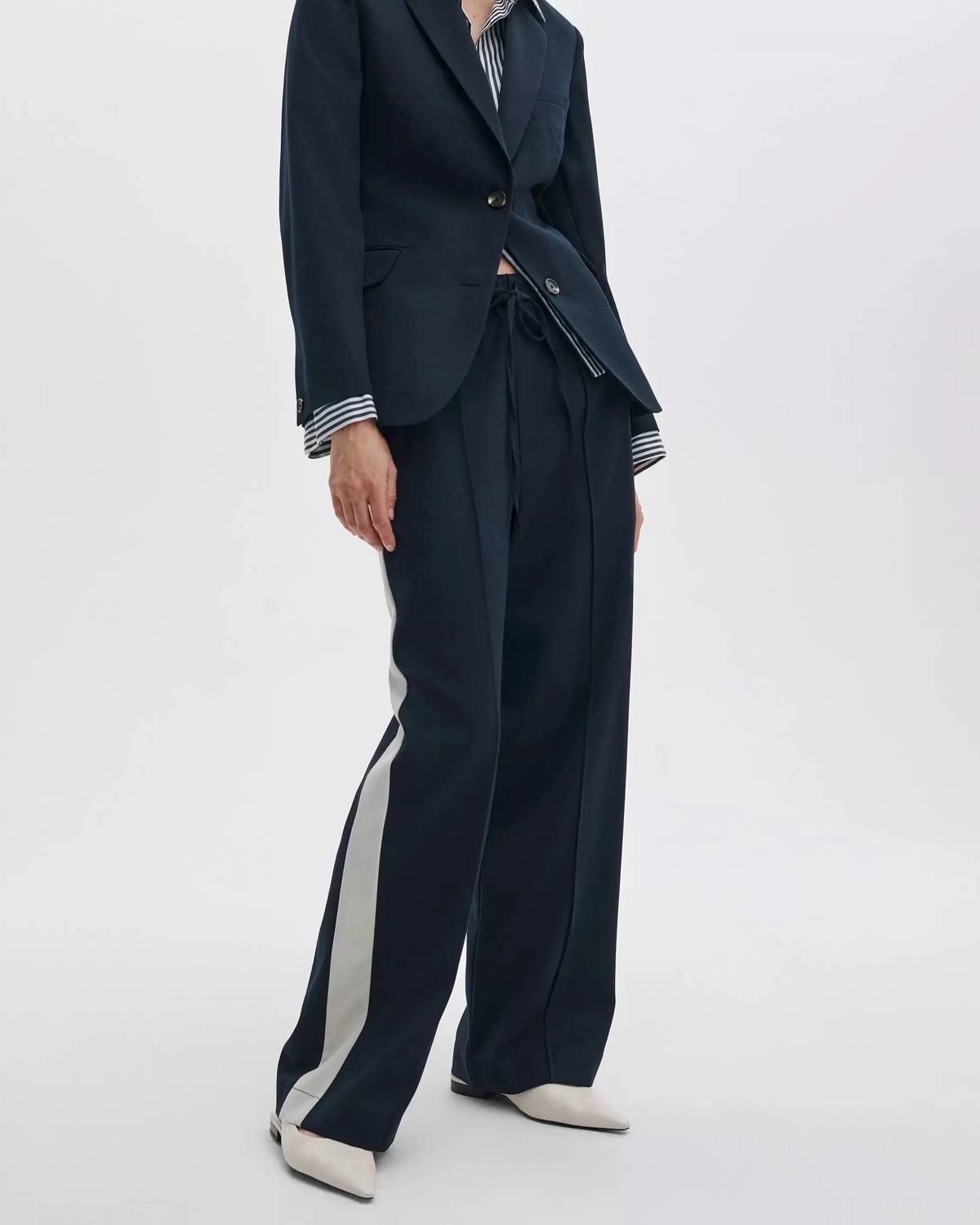 Rag & Bone - Siena Wool Side Stripe Pants