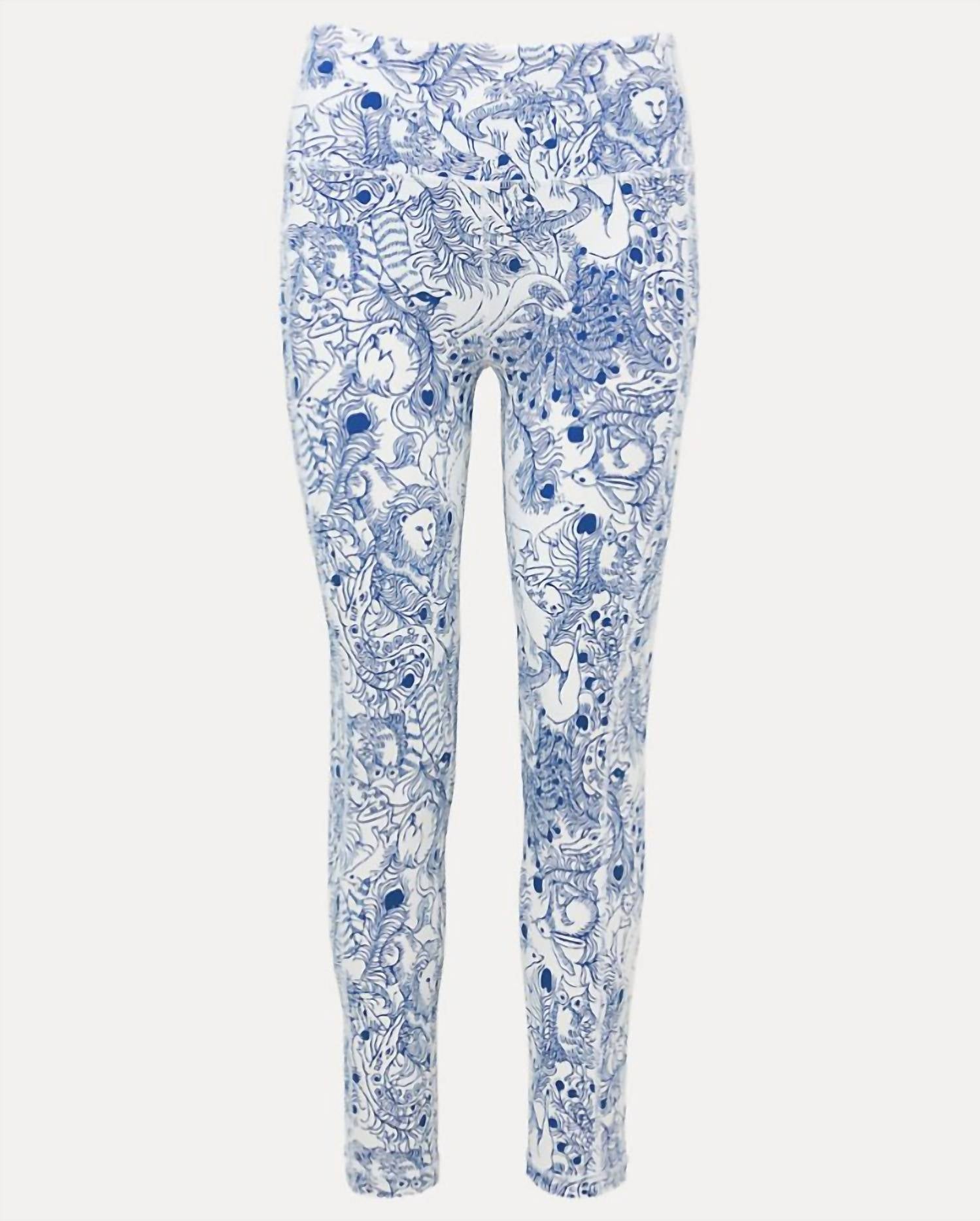 Lilly Pulitzer WEEKENDER HIGH RISE MIDI LEGGING in starlight navy zoology - women's pants - view 6
