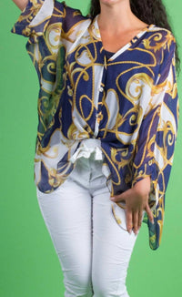 Gigi Moda - Angelo Baroque Silk Blouse