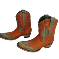 Allens Boots Women's Coyote Moon Cowboy Boots in brown - women's shoe - detail view