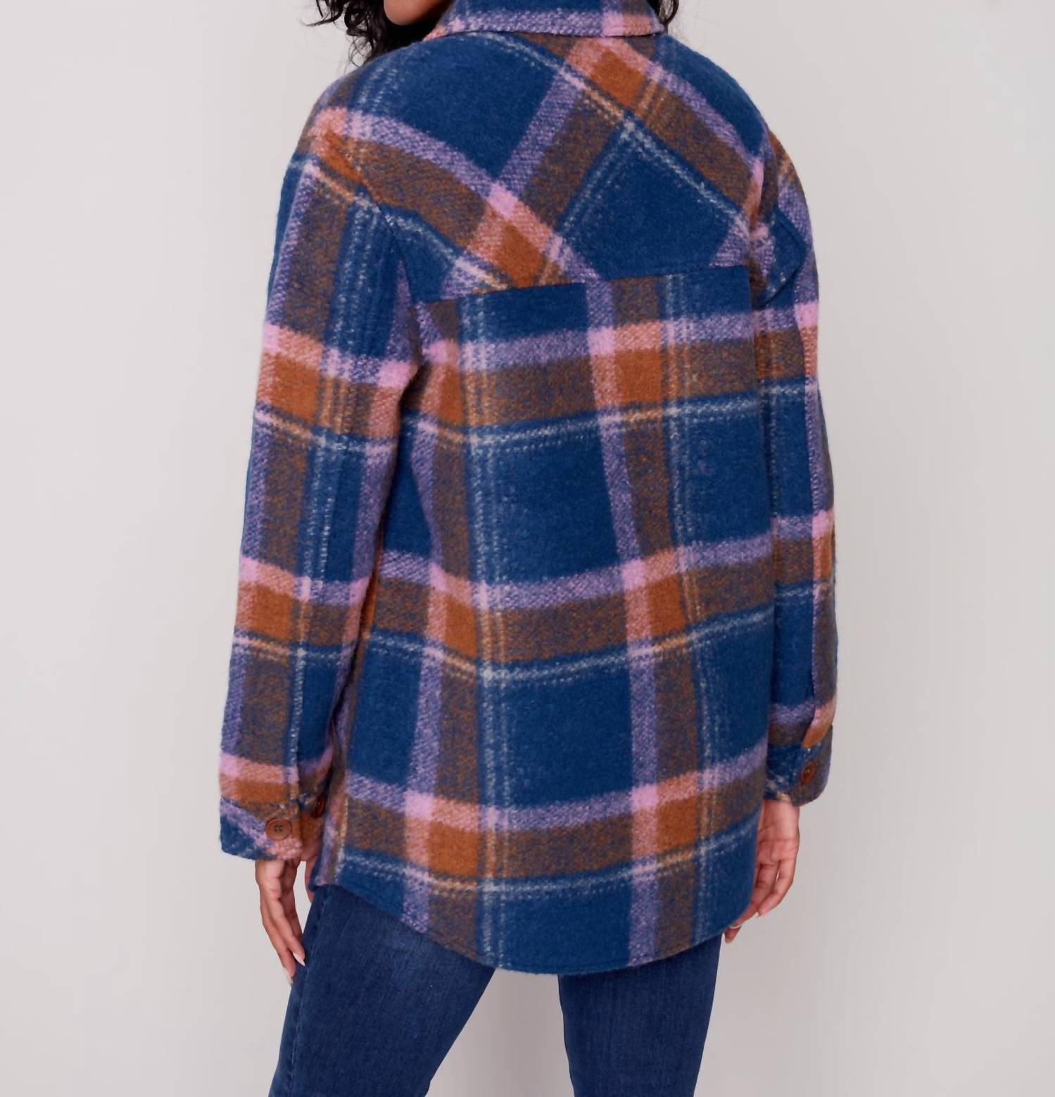Charlie B - Long Sleeve Pockets Shirt Jacket