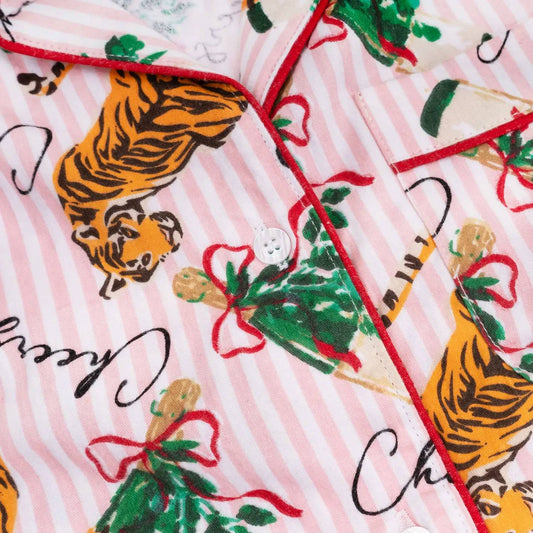 8 Oak Lane - Women's Tiger Stripe Flannel Pj Set