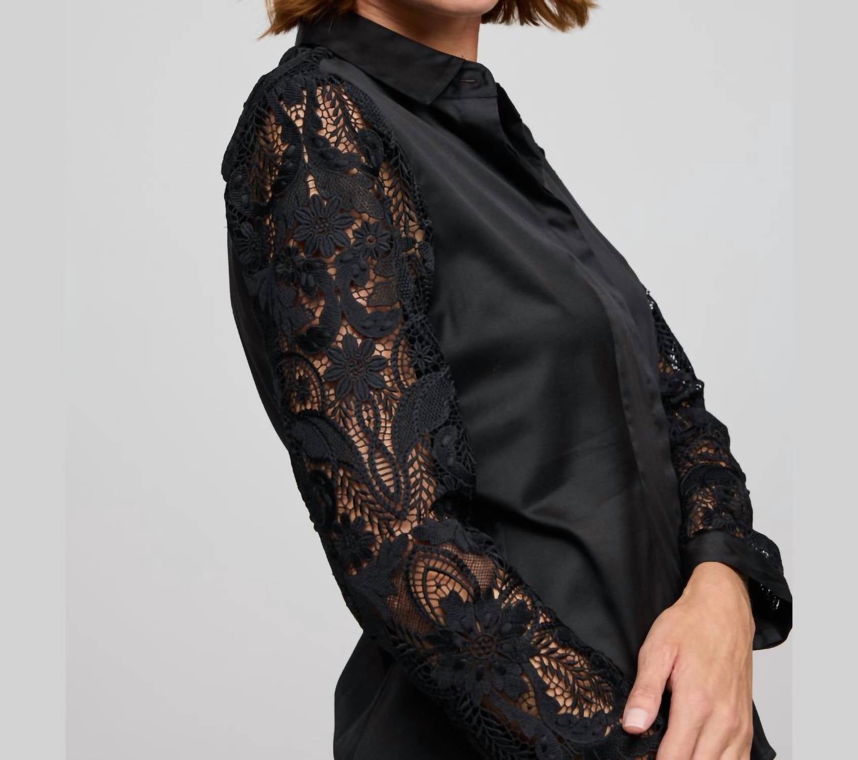 Hinson Wu - Sienna Long Sleeve Lace Shirt