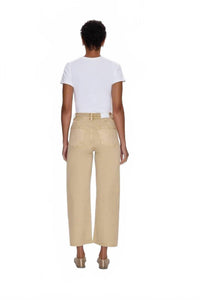 PISTOLA Aspen High Rise Wide Leg Jeans in sand - women's pants - detail view
