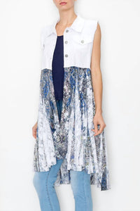 Origami - Denim Lace Vest