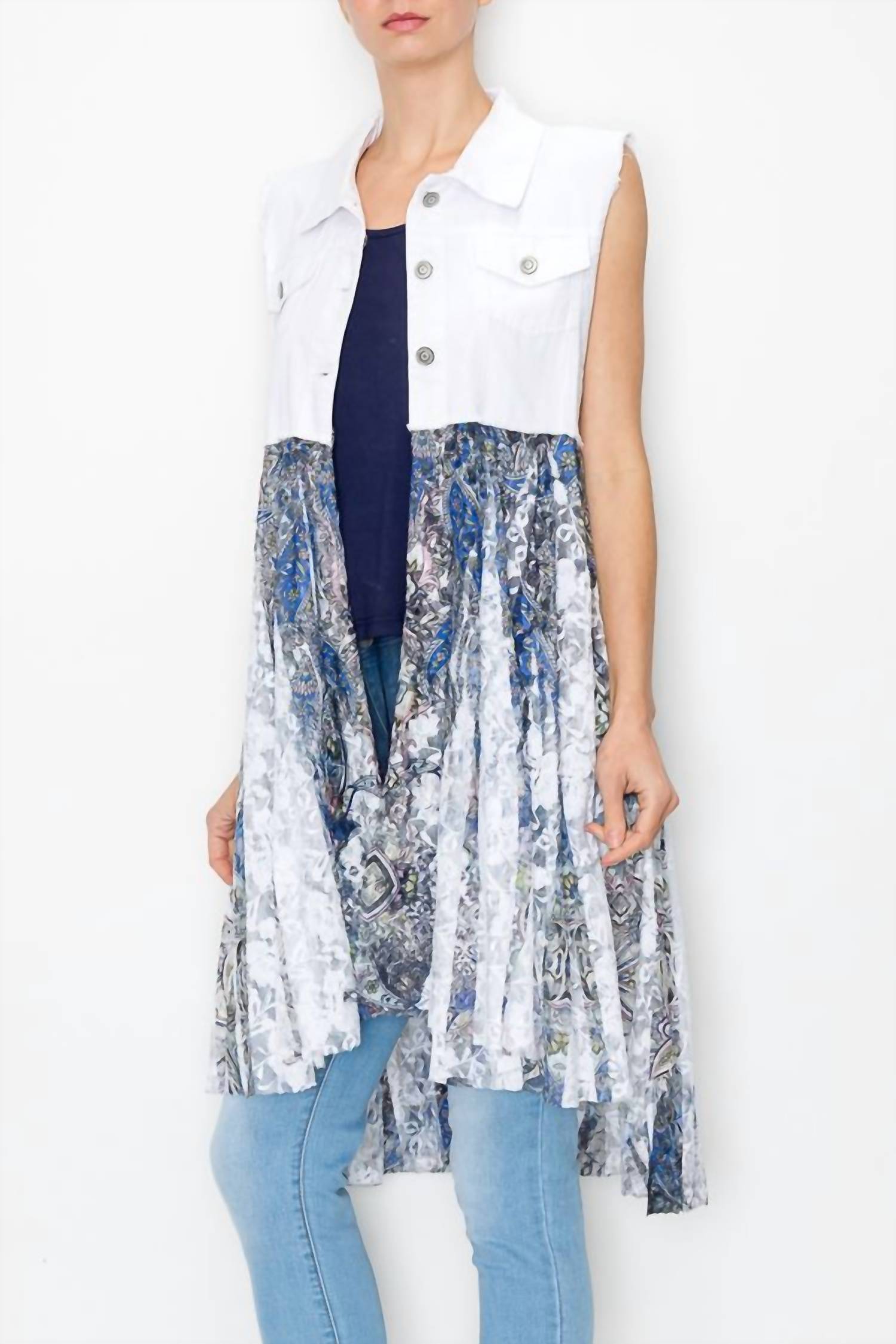 Origami - Denim Lace Vest