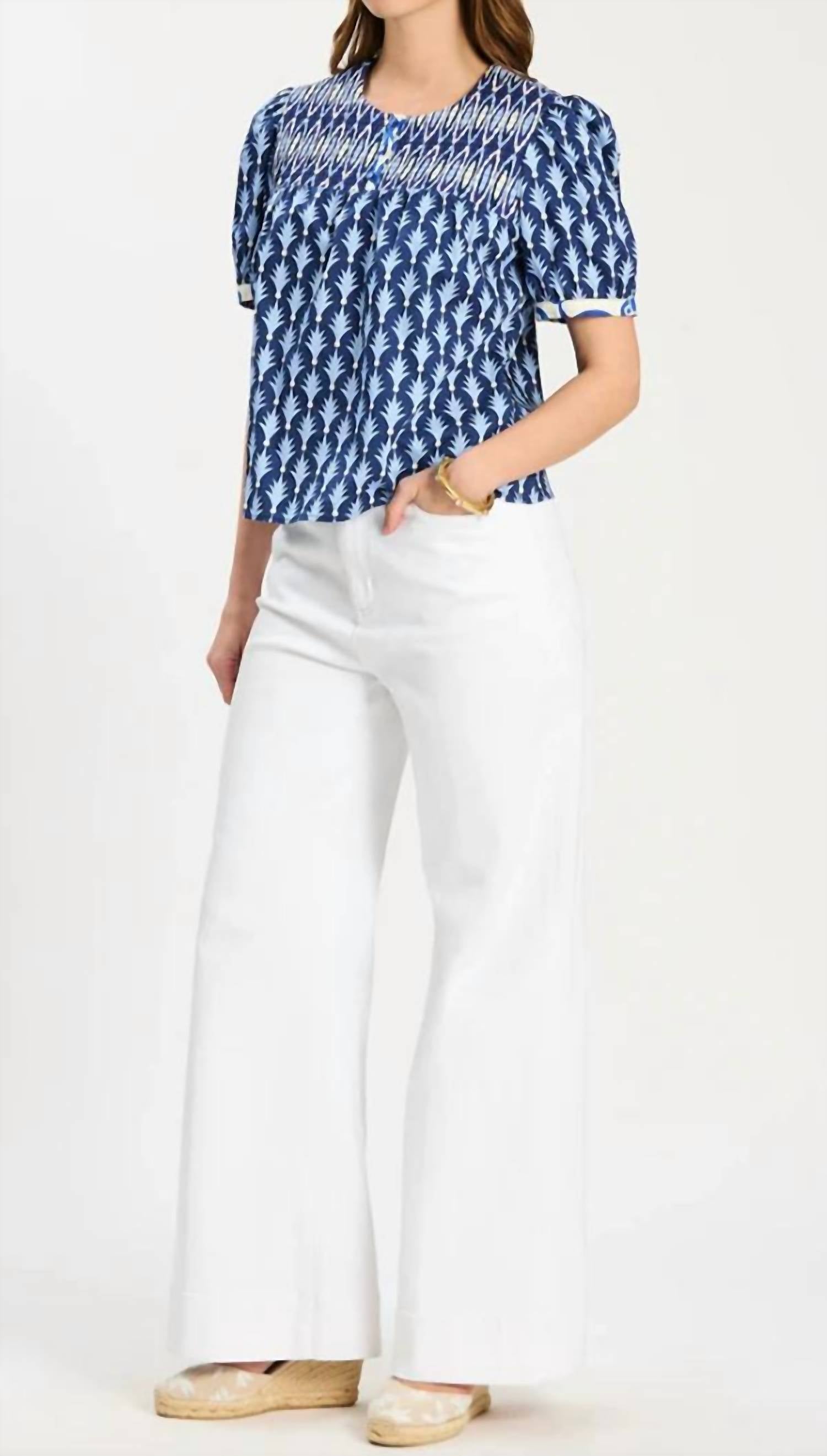 Tyler Boe - Kenzie Mixed Print Top