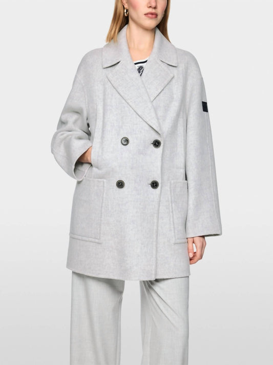 Marc Cain - Logomania theme Wool Double Breasted Coat