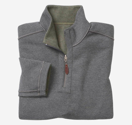 Johnston & Murphy - Reversible Solid 1/4 Zip Sweater