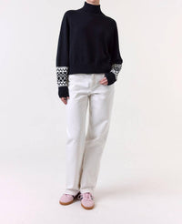 Wispr - Geo Mock Neck Sweater