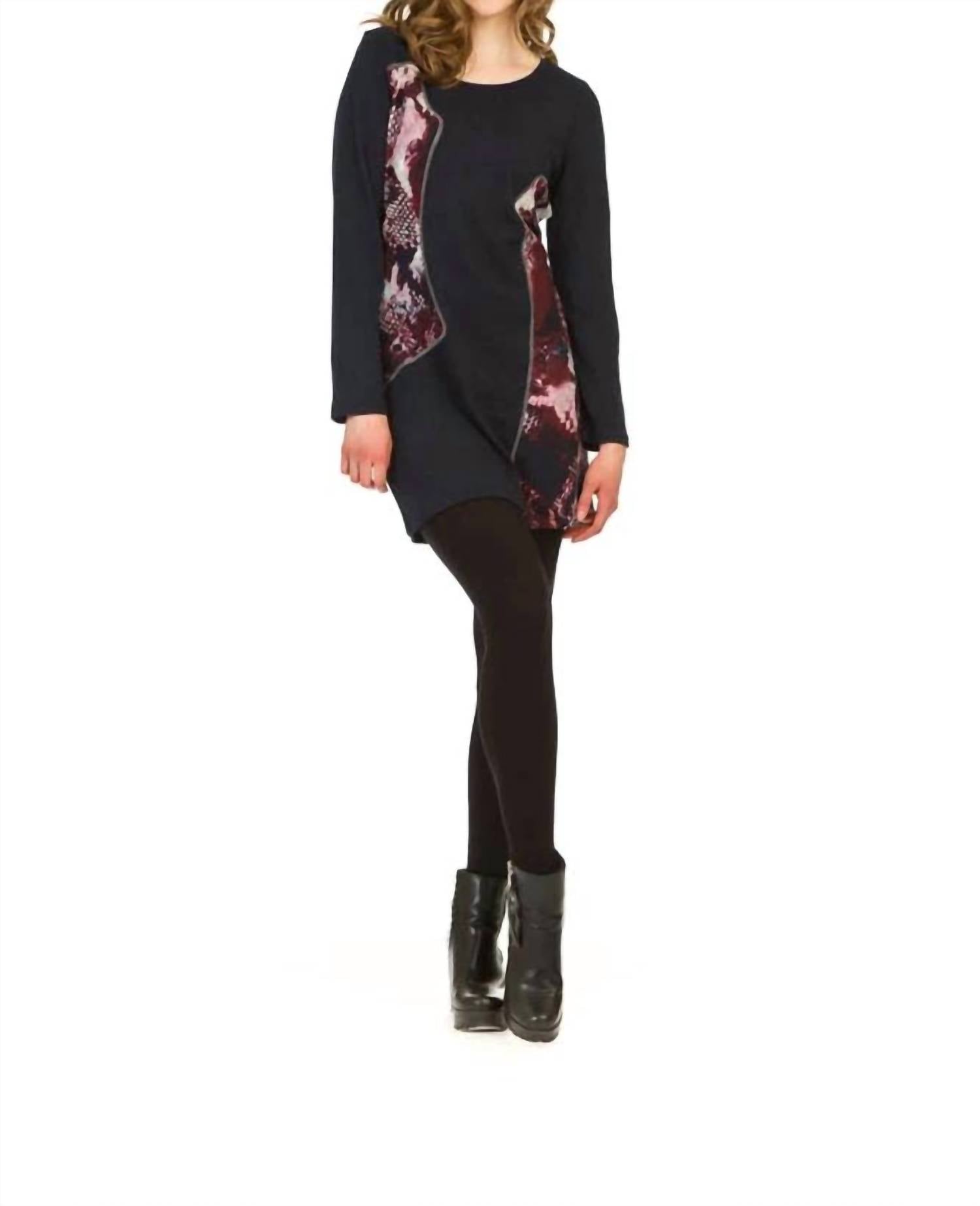 Papillon - Snake Print Patch Sweater Dress