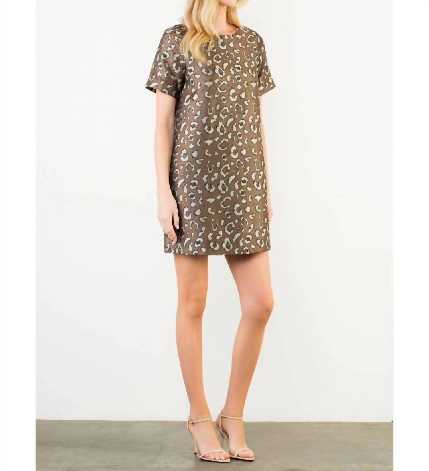 Thml - Short Sleeve Leopard Print Dress