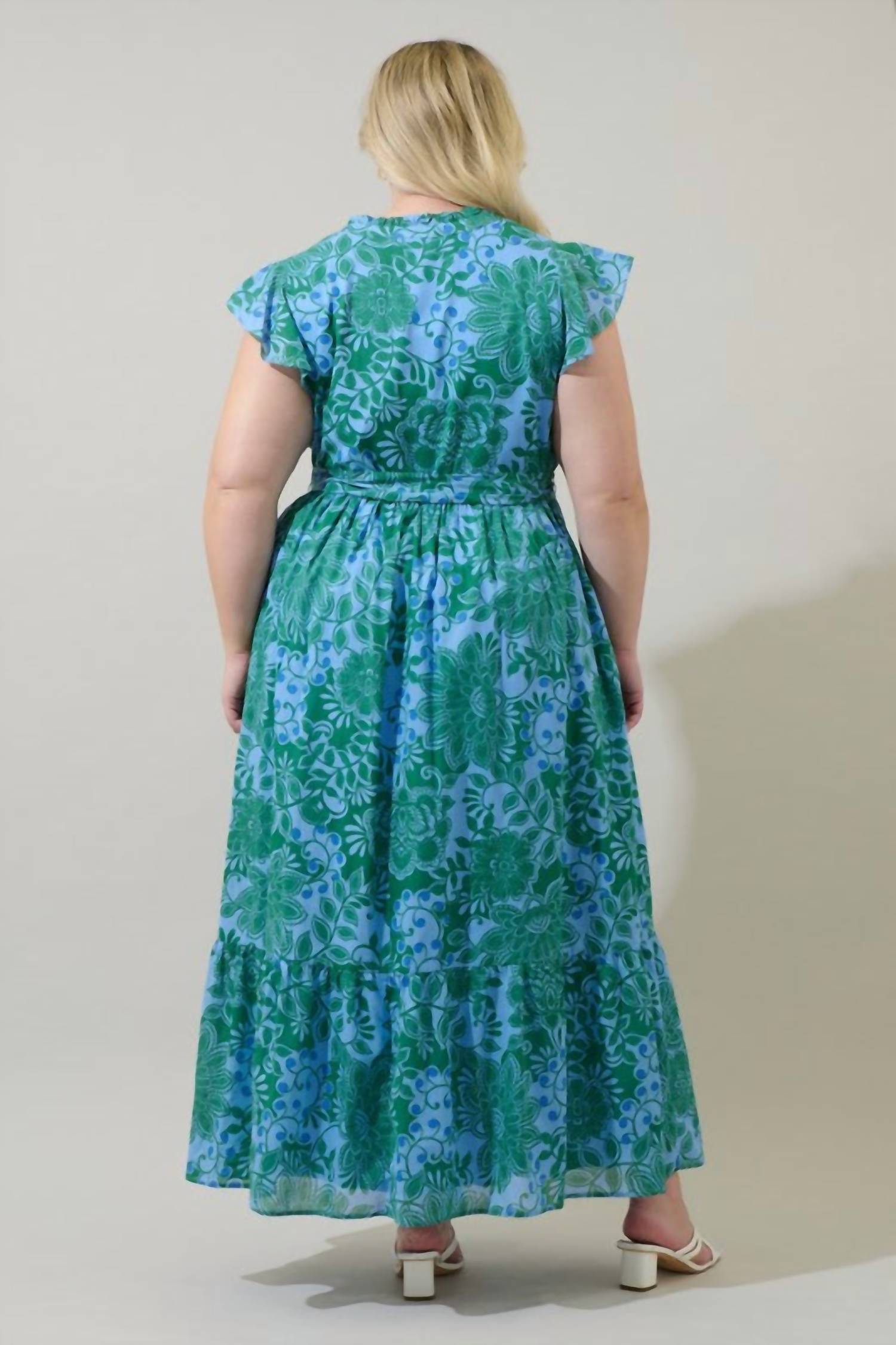 Sugarlips - Women's Tressa Floral Riah Button Down Maxi Dress