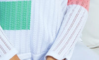 Angel Apparel - Color Block V-neck Top