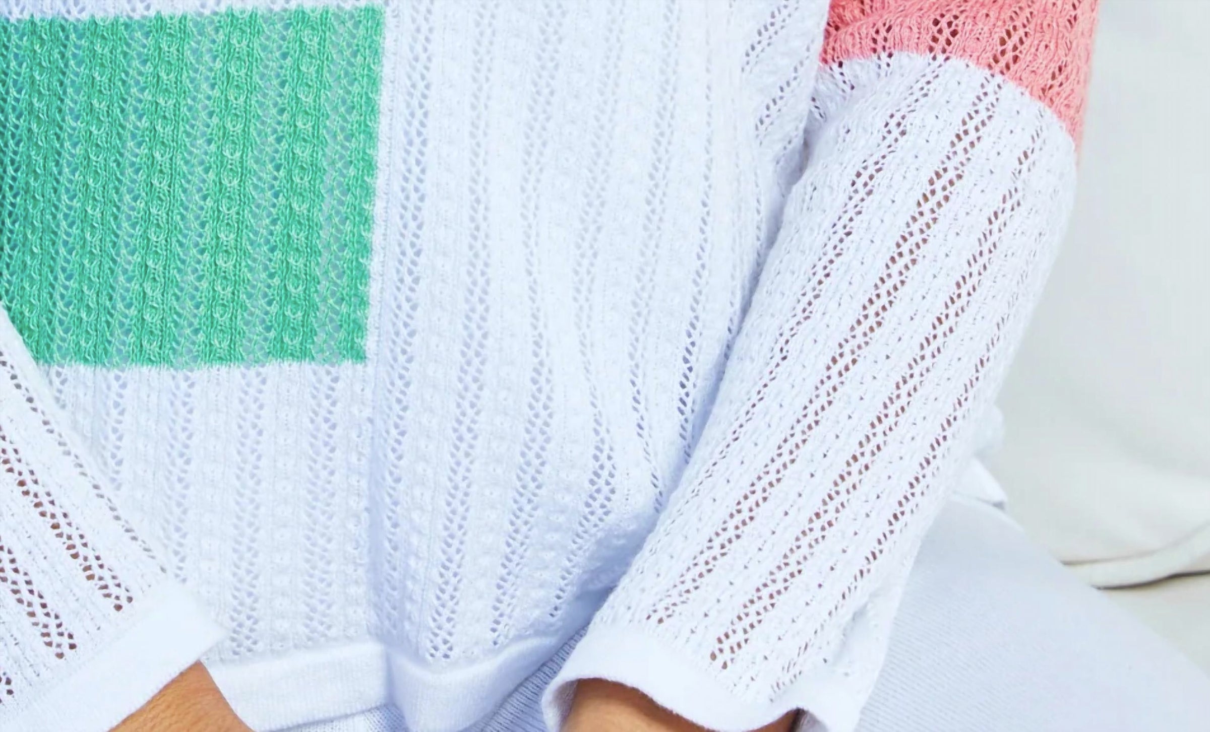 Angel Apparel - Color Block V-neck Top