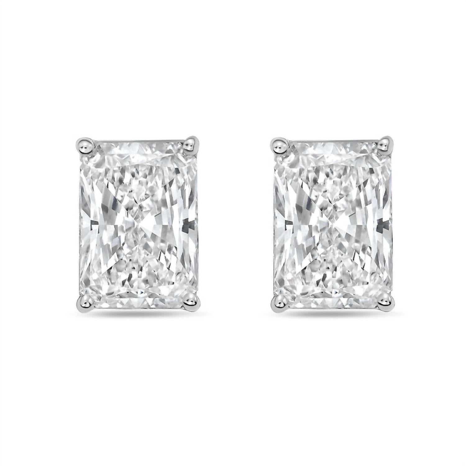 Diana M Jewels - Women's Radiant Lab-grown Diamond Stud Earrings (2.00 Tcw) - Classic