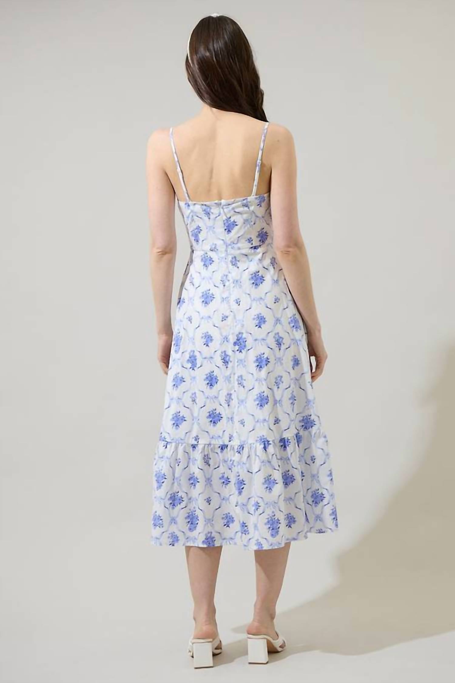 Sugarlips - Nia Floral Perline Bow Midi Dress